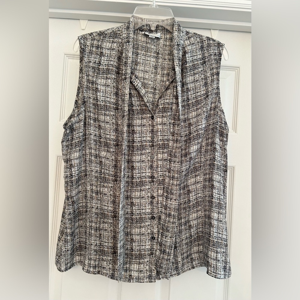 Tahari Sleeveless Blouse Size XL